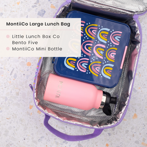 Montiico Insulated Lunch bag - Large - Black Gingham