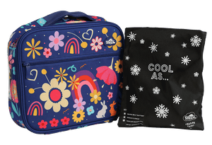 Spencil Big Cooler Lunch Bag + Chill Pack -Flower Power
