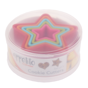 APPETITO STAR COOKIE CUTTER SET 5 - MULTI-COLOUR