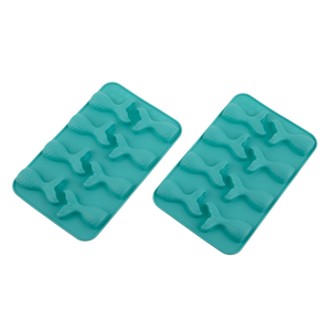 DAILY BAKE SILICONE MERMAID 8 CUP CHOCOLATE MOULD SET 2 - TURQUOISE