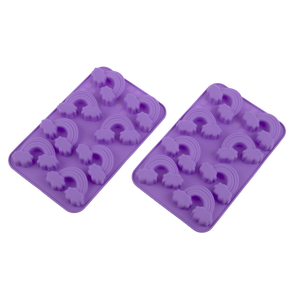 DAILY BAKE SILICONE RAINBOW 8 CUP CHOCOLATE MOULD SET 2 - PURPLE