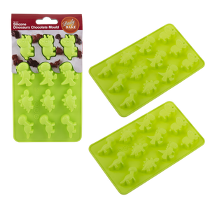 DAILY BAKE SILICONE DINOSAUR 8 CUP CHOCOLATE MOULD SET 2 - GREEN