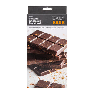 DAILY BAKE SILICONE CHOCOLATE BAR MOULD SET 2 - CHOCOLATE