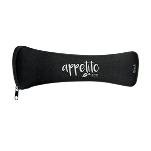 APPETITO 6 PIECE STAINLESS STEEL TRAVELLER'S CUTLERY SET - BLACK