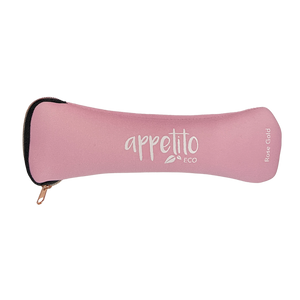 APPETITO 6 PIECE STAINLESS STEEL TRAVELLER'S CUTLERY SET - ROSE GOLD