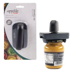 APPETITO TWIST & GRAB JAR OPENER - BLACK