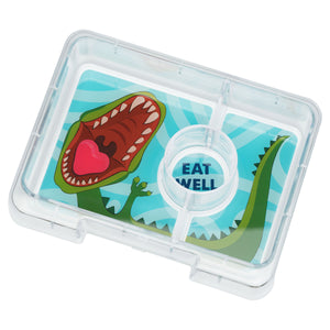 YUMBOX SNACK BOX 3 COMPARTMENT - JURASSIC GREEN - DINOSAUR