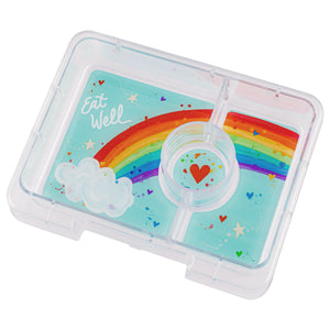 YUMBOX SNACK BOX 3 COMPARTMENT - POWER PINK - RAINBOW