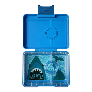 YUMBOX SNACK BOX 3 COMPARTMENT - SURF BLUE - SHARK