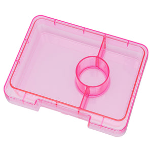 YUMBOX SNACK BOX 3 COMPARTMENT - SPARKLE PINK - GLITTER