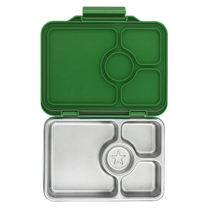 YUMBOX PRÊT STAINLESS STEEL BENTO BOX 4 COMPARTMENT -POMME GREEN