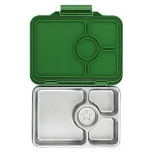 YUMBOX PRÊT STAINLESS STEEL BENTO BOX 4 COMPARTMENT -POMME GREEN