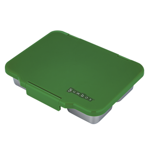 YUMBOX PRÊT STAINLESS STEEL BENTO BOX 4 COMPARTMENT -POMME GREEN