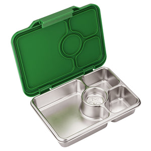 YUMBOX PRÊT STAINLESS STEEL BENTO BOX 4 COMPARTMENT -POMME GREEN