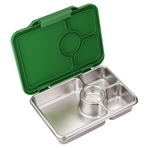 YUMBOX PRÊT STAINLESS STEEL BENTO BOX 4 COMPARTMENT -POMME GREEN