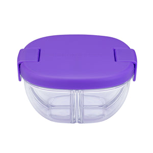YUMBOX 3 COMPARTMENT SNACK BOWL 384ML -HAZE PURPLE