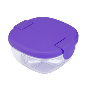 YUMBOX 3 COMPARTMENT SNACK BOWL 384ML -HAZE PURPLE