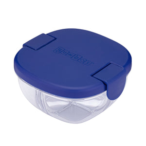 YUMBOX 3 COMPARTMENT SNACK BOWL 384ML -NAVY BLUE