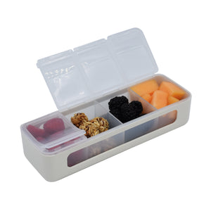 MELII LUXE 4 COMPARTMENT SNACK BOX - IVORY
