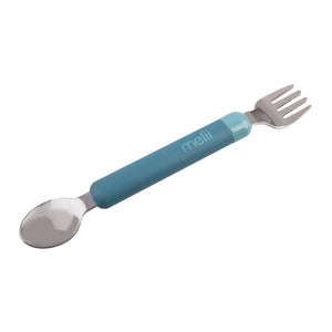 MELII LUXE DETACHABLE SPOON & FORK - BLUE