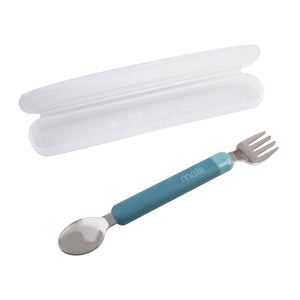 MELII LUXE DETACHABLE SPOON & FORK - BLUE