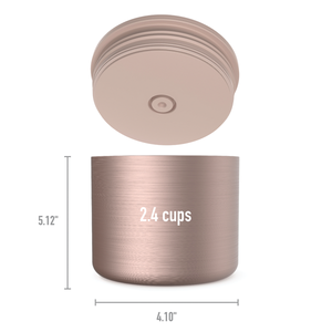 BENTGO STAINLESS STEEL INSULATED FOOD CONTAINER 560ML -Rose Gold