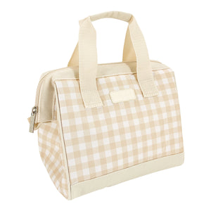 SACHI 'STYLE 34' INSULATED LUNCH BAG - BEIGE GINGHAM