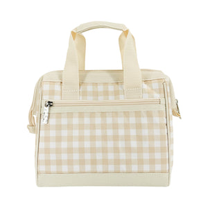 SACHI 'STYLE 34' INSULATED LUNCH BAG - BEIGE GINGHAM