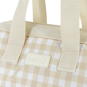 SACHI 'STYLE 34' INSULATED LUNCH BAG - BEIGE GINGHAM
