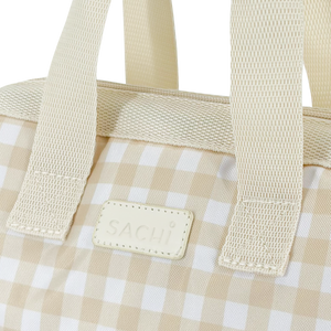 SACHI 'STYLE 34' INSULATED LUNCH BAG - BEIGE GINGHAM