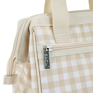 SACHI 'STYLE 34' INSULATED LUNCH BAG - BEIGE GINGHAM