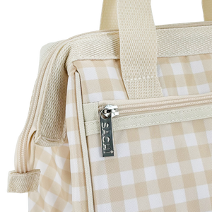 SACHI 'STYLE 34' INSULATED LUNCH BAG - BEIGE GINGHAM