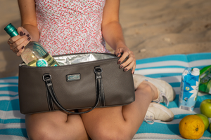 SACHI INSULATED WINE PURSE - CHARCOAL