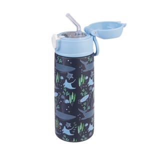 OASIS STAINLESS STEEL DOUBLE WALL INSULATED KID'S DRINK BOTTLE W/ SIPPER 550ML - OCEAN FRIENDS