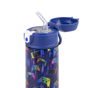 OASIS STAINLESS STEEL DOUBLE WALL INSULATED KID'S DRINK BOTTLE W/ SIPPER 550ML -Gamer