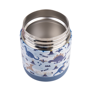 OASIS STAINLESS STEEL DOUBLE WALL INSULATED KID'S FOOD FLASK 300ML -DINOSAUR