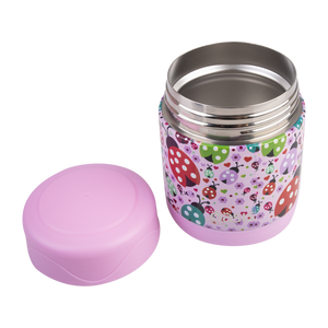 OASIS STAINLESS STEEL DOUBLE WALL INSULATED KID'S FOOD FLASK 300ML -LOVELY LADYBUGS