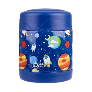 OASIS STAINLESS STEEL DOUBLE WALL INSULATED KID'S FOOD FLASK 300ML -OUTER SPACE
