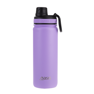 OASIS STAINLESS STEEL DOUBLE WALL INSULATED "CHALLENGER" SPORTS BOTTLE W/ SCREW CAP 550ML - Lavender