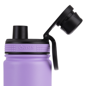 OASIS STAINLESS STEEL DOUBLE WALL INSULATED "CHALLENGER" SPORTS BOTTLE W/ SCREW CAP 550ML - Lavender