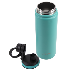 OASIS STAINLESS STEEL DOUBLE WALL INSULATED "CHALLENGER" SPORTS BOTTLE W/ SCREW CAP 550ML - TURQUOISE