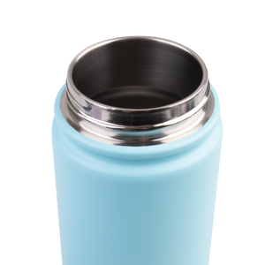 OASIS STAINLESS STEEL DOUBLE WALL INSULATED "CHALLENGER" SPORTS BOTTLE W/ SIPPER STRAW 550ML - Island Blue