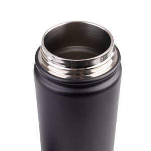 OASIS STAINLESS STEEL DOUBLE WALL INSULATED "CHALLENGER" SPORTS BOTTLE W/ SIPPER STRAW 550ML - Black