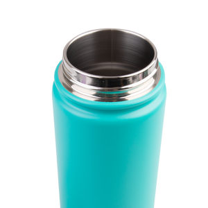 OASIS STAINLESS STEEL DOUBLE WALL INSULATED "CHALLENGER" SPORTS BOTTLE WITH SIPPER STRAW 550ML TURQUOISE
