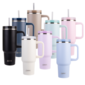 OASIS STAINLESS STEEL DOUBLE WALL INSULATED "COMMUTER" TRAVEL TUMBLER 1.2L