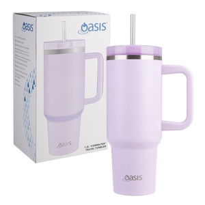 OASIS STAINLESS STEEL DOUBLE WALL INSULATED "COMMUTER" TRAVEL TUMBLER 1.2L