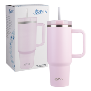 OASIS STAINLESS STEEL DOUBLE WALL INSULATED "COMMUTER" TRAVEL TUMBLER 1.2L