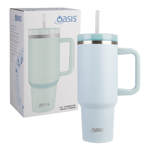 OASIS STAINLESS STEEL DOUBLE WALL INSULATED "COMMUTER" TRAVEL TUMBLER 1.2L