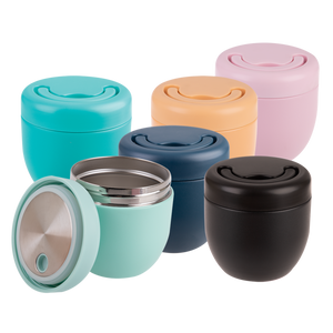 OASIS STAINLESS STEEL DOUBLE WALL INSULATED FOOD POD 470ML - Black