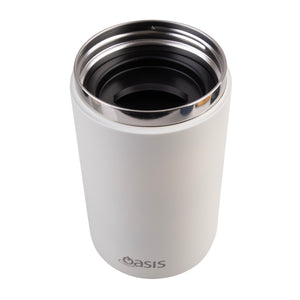 OASIS STAINLESS STEEL DOUBLE WALL INSULATED FOOD FLASK W/ HANDLE 700ML - ALABASTER